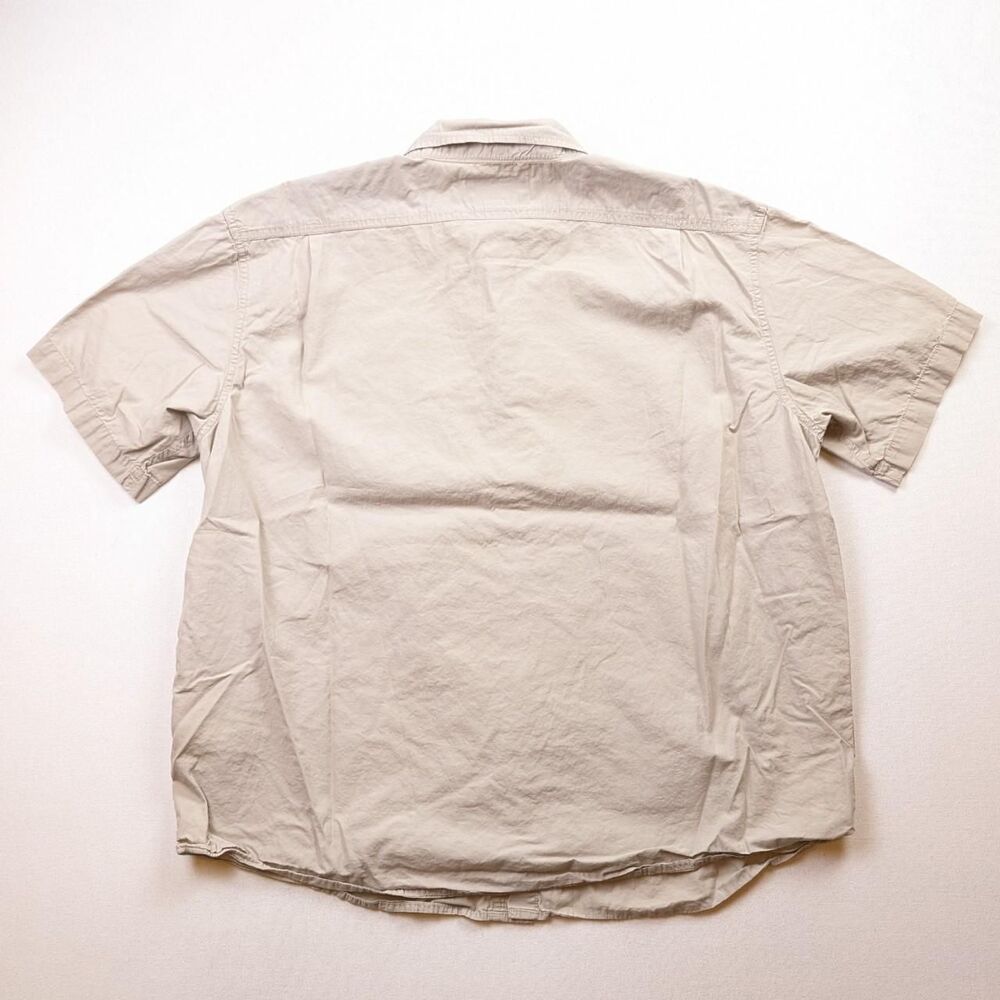 Vintage Filson Tan Safari Shirt Shortsleeve Button Up Size XL Flawed - Picture 5 of 7